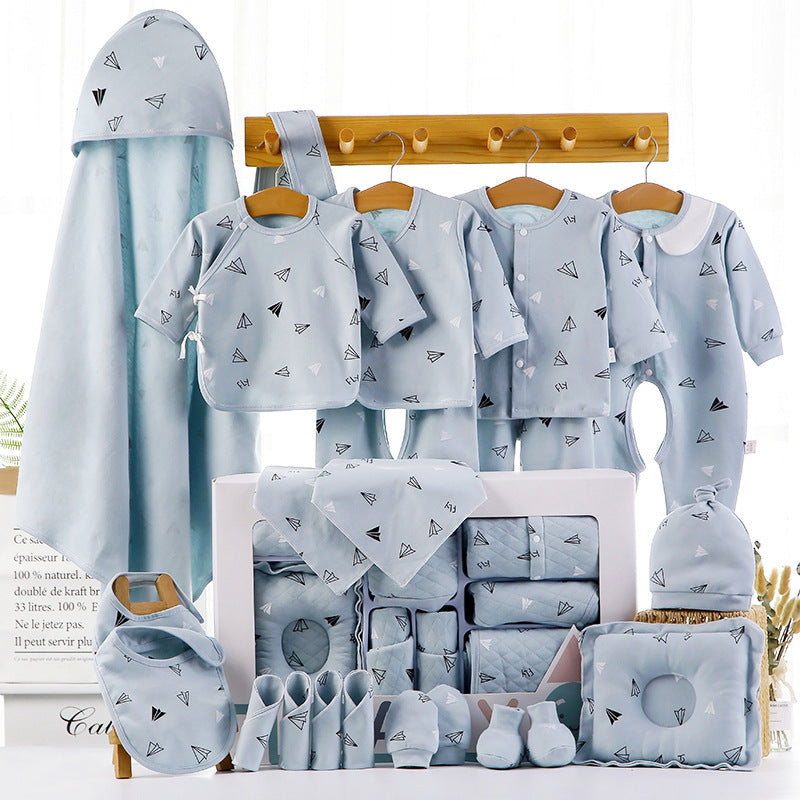 Boîte cadeau de vêtements en coton pour bébé.