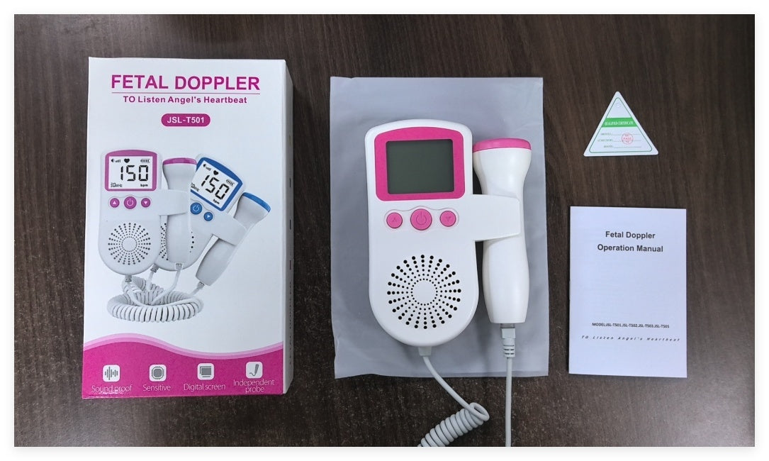 Moniteur de Rythme Cardiaque Fœtal – Détecteur de Battements de Cœur pour Bébé – Utilisation à Domicile pendant la Grossesse