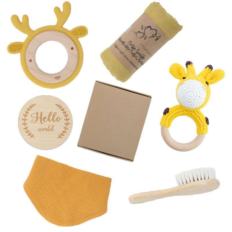 Coffret cadeau de jouets éducatifs et anneaux de dentition pour bébé