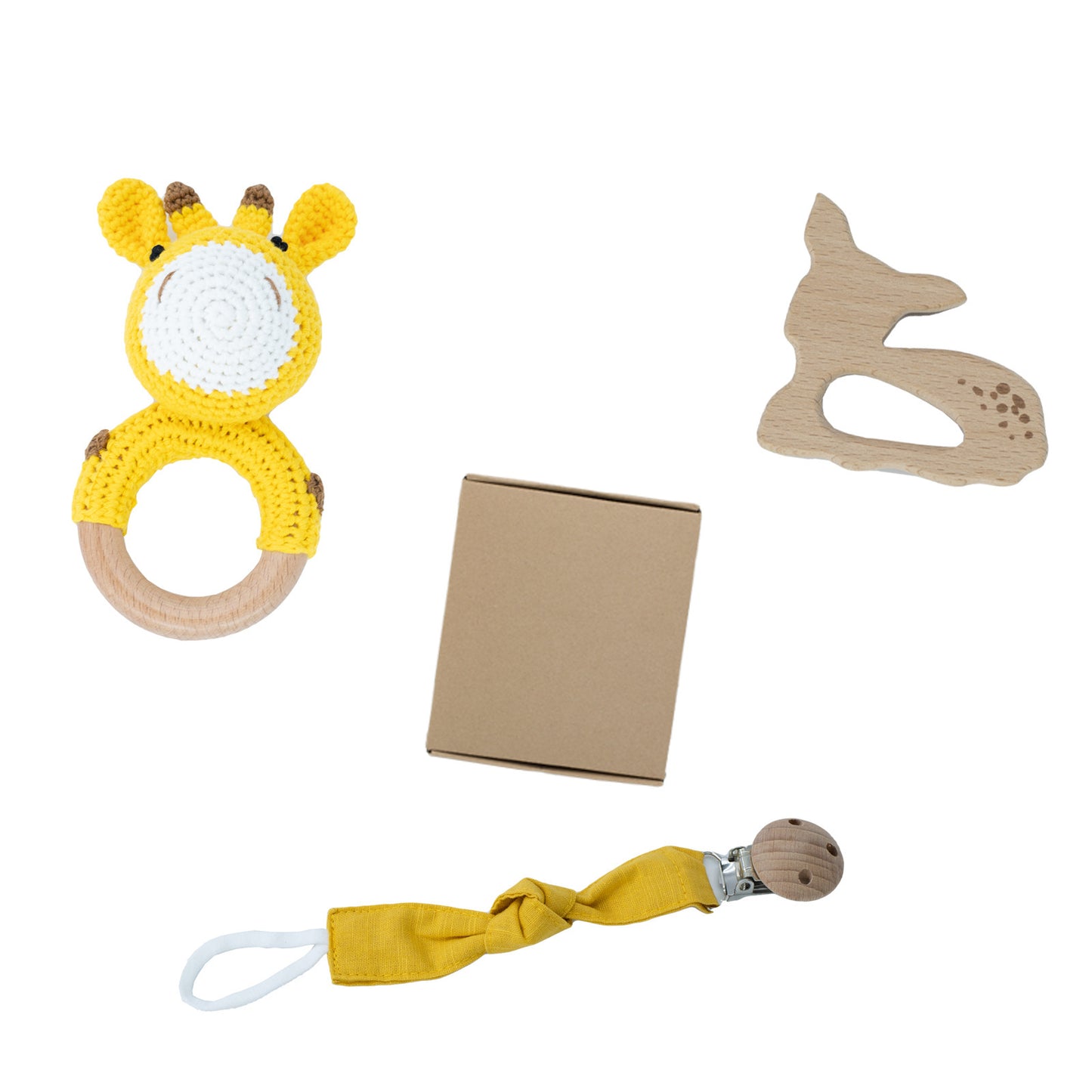 Coffret cadeau de jouets éducatifs et anneaux de dentition pour bébé