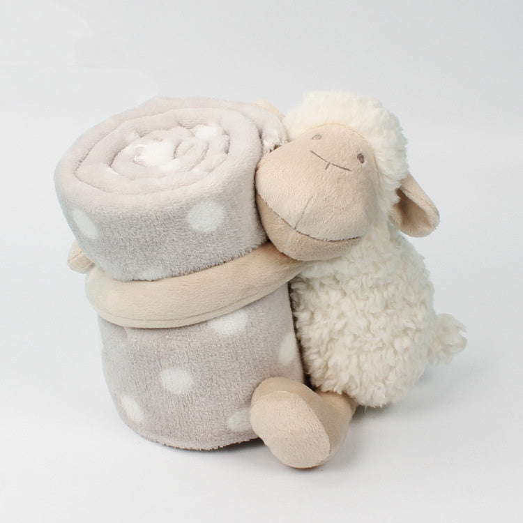 Agneau blanc avec couverture – Jouet pour bébé