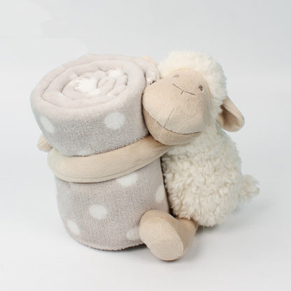 Agneau blanc avec couverture – Jouet pour bébé