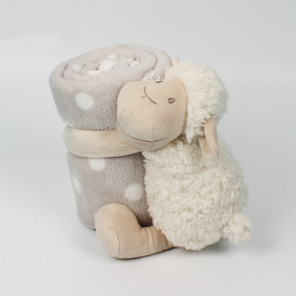 Agneau blanc avec couverture – Jouet pour bébé