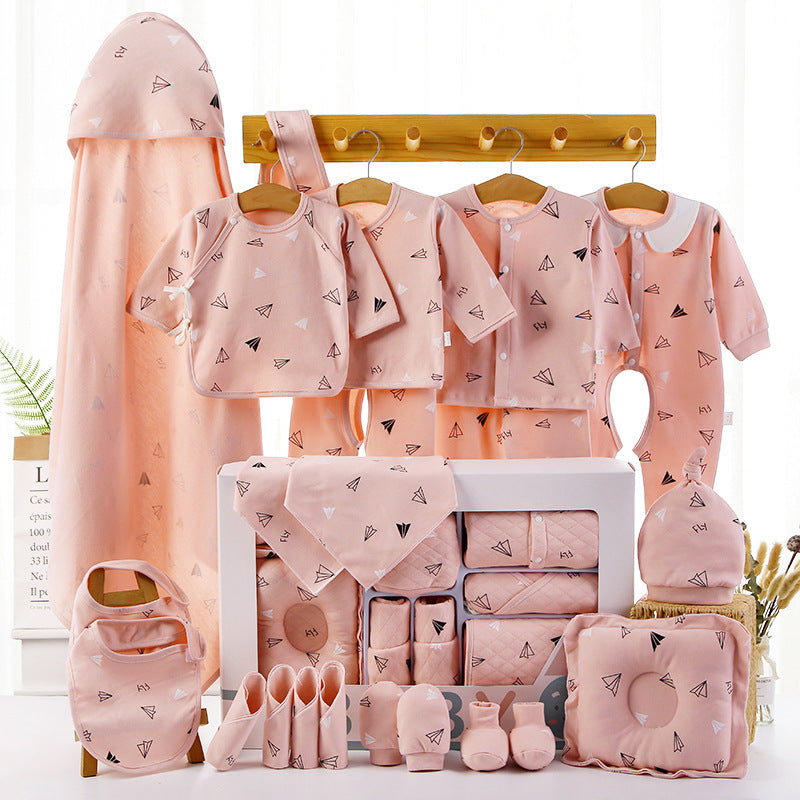 Boîte cadeau de vêtements en coton pour bébé.