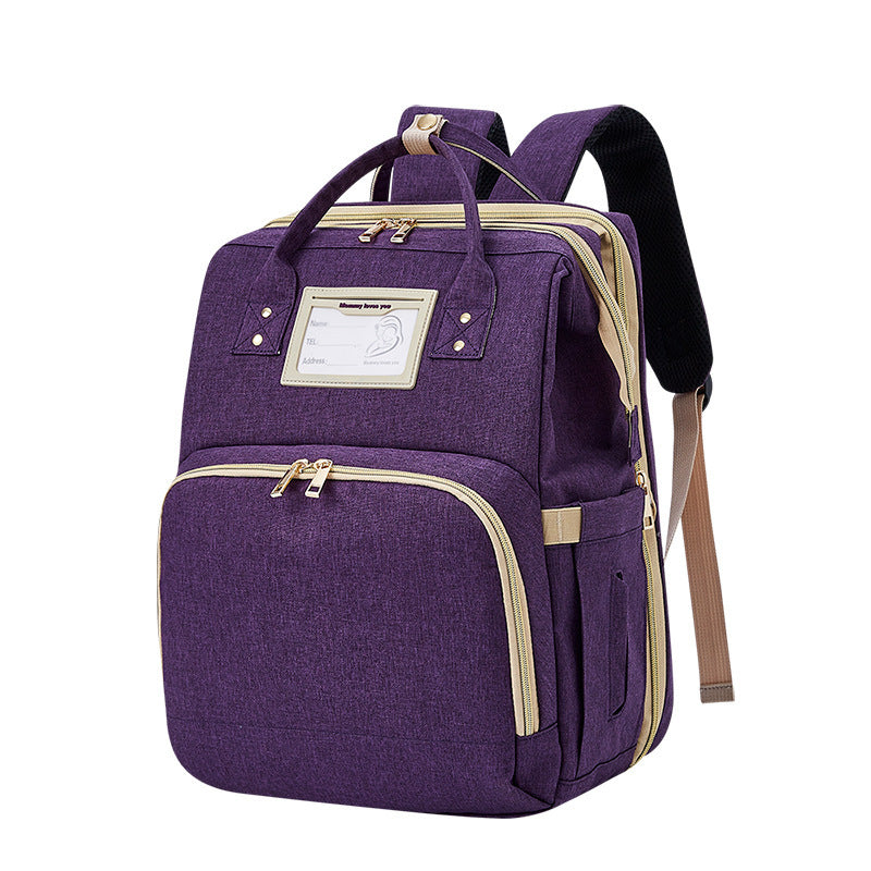 Sac à dos maman portable multifonction à double bretelles