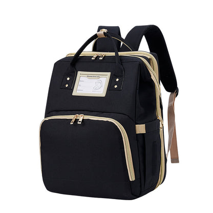 Sac à dos maman portable multifonction à double bretelles