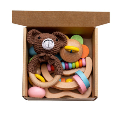 Coffret cadeau de jouets éducatifs et anneaux de dentition pour bébé