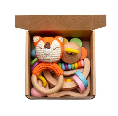 Coffret cadeau de jouets éducatifs et anneaux de dentition pour bébé