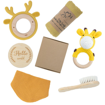 Coffret cadeau de jouets éducatifs et anneaux de dentition pour bébé