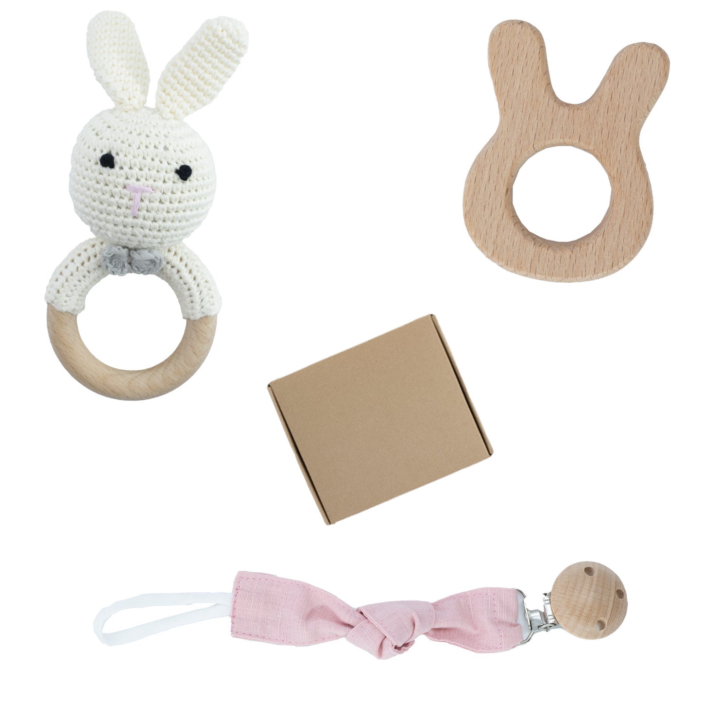 Coffret cadeau de jouets éducatifs et anneaux de dentition pour bébé