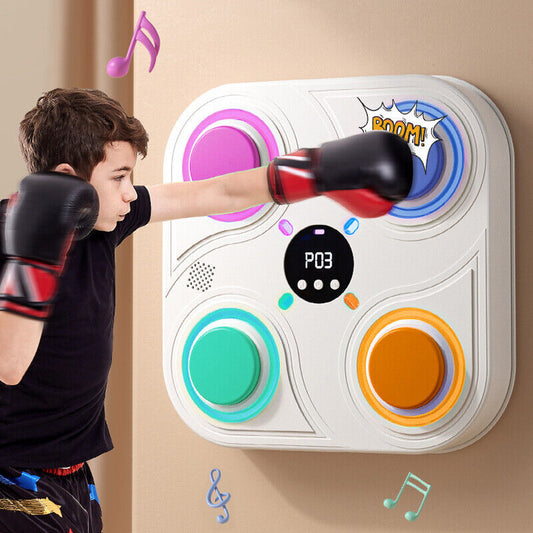 Machine de Boxe Électronique Intelligente avec Musique – Entraînement à Domicile, Bluetooth et LED