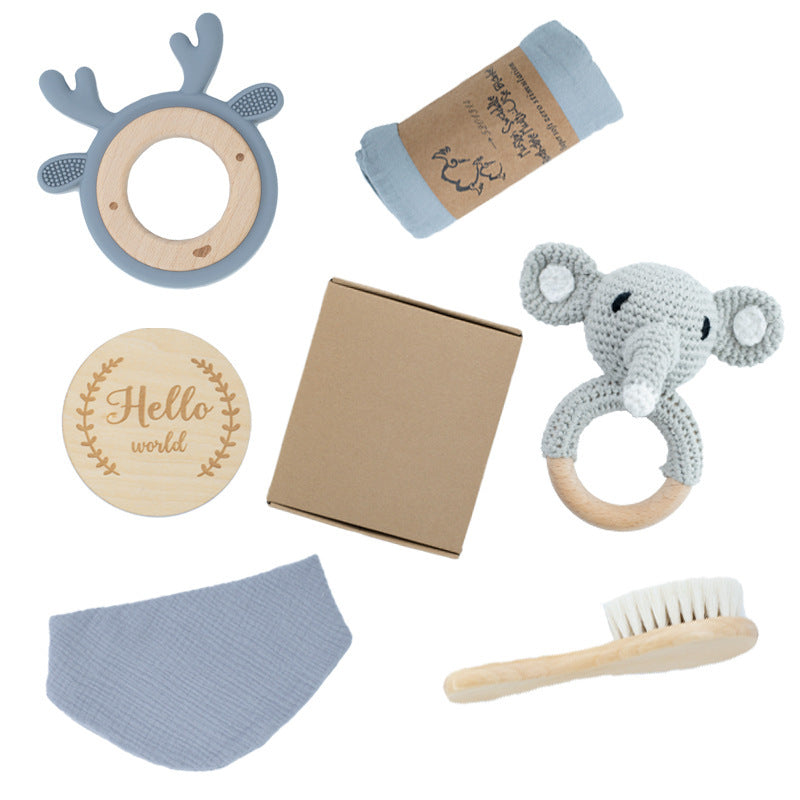 Coffret cadeau de jouets éducatifs et anneaux de dentition pour bébé
