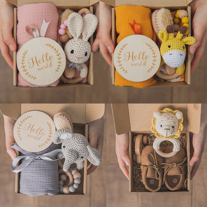 Coffret cadeau de jouets éducatifs et anneaux de dentition pour bébé
