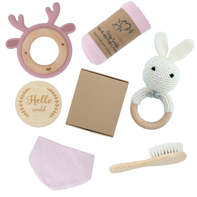 Coffret cadeau de jouets éducatifs et anneaux de dentition pour bébé