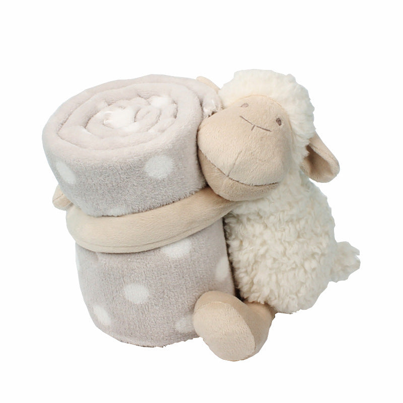 Agneau blanc avec couverture – Jouet pour bébé