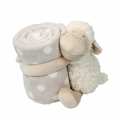 Agneau blanc avec couverture – Jouet pour bébé