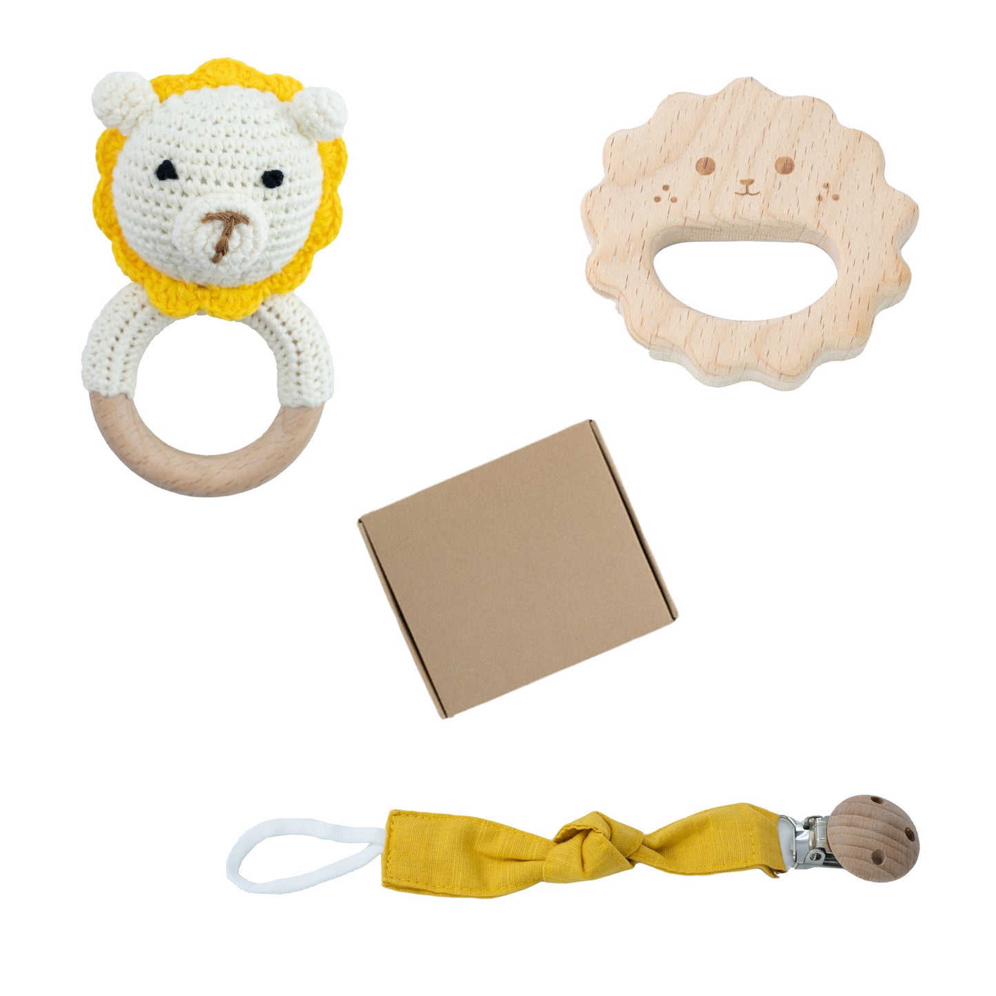 Coffret cadeau de jouets éducatifs et anneaux de dentition pour bébé